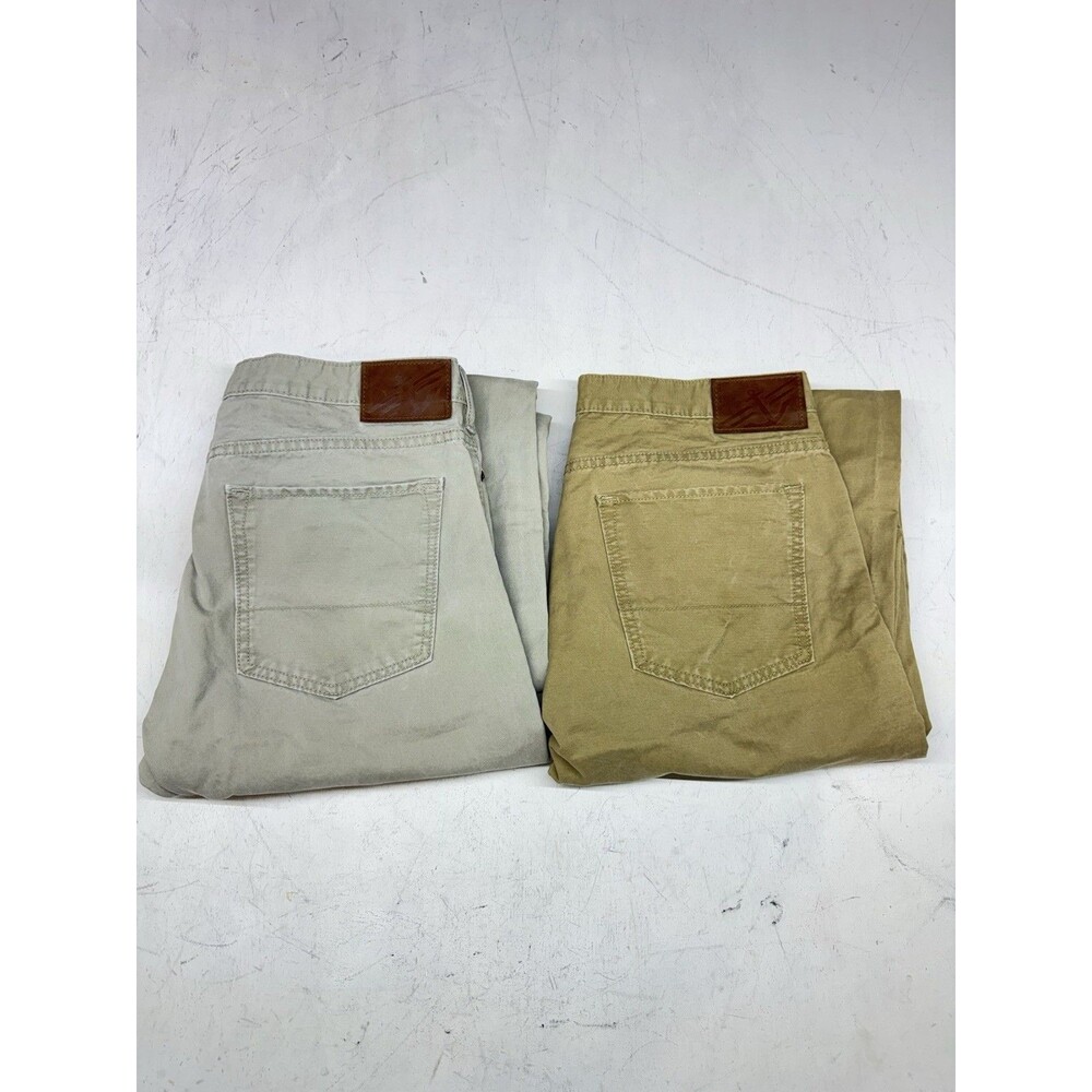Lot Of 2 Dockers Straight Fit Chino Khaki Pants Men’s 34x33 Casual Preppy